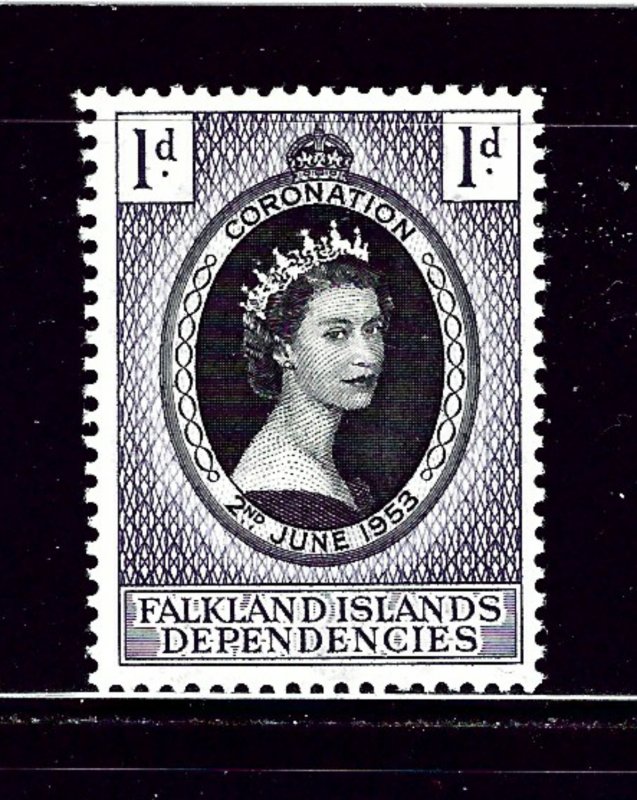 Falkland Is Dep 1L18 MH 1953 QEII Coronation