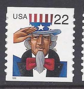 3263 Catalog # Uncle Sam from coil roll Single Stamp