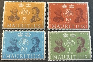 MAURITIUS # 266-269-MINT/NEVER HINGED-----COMPLETE SET------1961