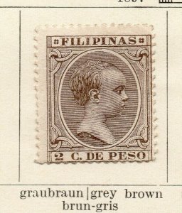 Philippines 1897 Early Issue Fine Mint Hinged 2c. NW-171108