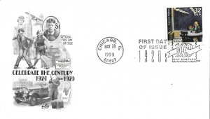 1998 FDC, #3184n, 32c Celebrate the Century: 1920's, neat cachet