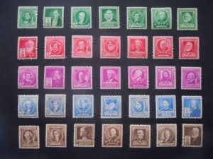 1940 Famous Americans #859-893 Complete Set MNH OG VF CV $33 #DS1