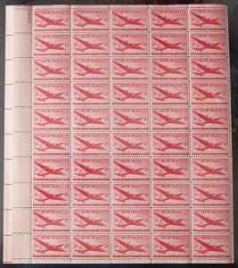 US #C32 FULL NH SHEET,   5c TRANSPORT PLANE,   sheet of 50,  VF mint never hi...