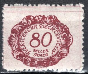 Liechtenstein; 1920: Sc. # J9: MH Single Stamp