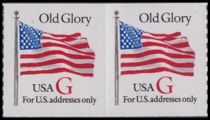 US 2892 Old Glory Red G rate 32c coil pair MNH 1994