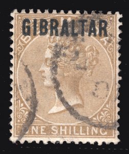 MOMEN: GIBRALTAR SG #7 1886 USED £375 LOT #66925*