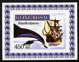 Guinea - Bissau 2007 Dolphins & Tall Ships #2 imperf ...