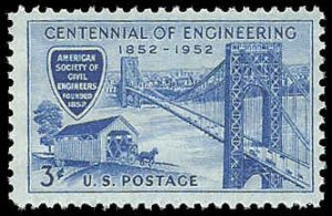 PCBstamps   US #1012 3c Civil Engineers Society, MNH, (1)