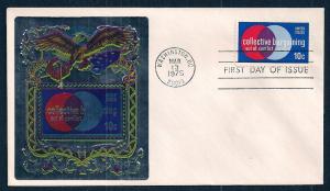 UNITED STATES FDC 10¢ Collective Bargaining 1975 Ross