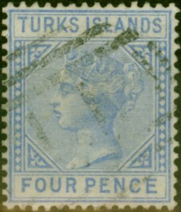 Turks Islands 1881 4d Ultramarine SG50 Fine Used