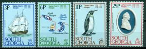 South Georgia Scott #52-55 MNH Capt. Cook Ship Map Fauna CV$7+