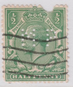 Perfin on GB UK GREAT BRITAIN Stamp Used A29P40F37773-