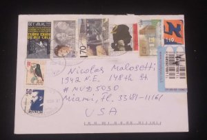 C) 2011, ISRAEL, AIR MAIL, ENVELOPE SENT TO THE UNITED STATES, MULTIPLE STAMP