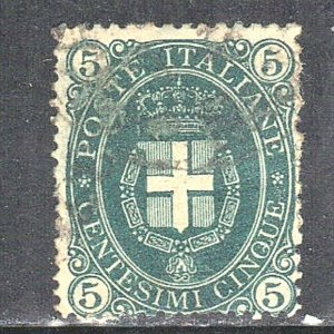 ITALY SC# 52 **USED** 1889  5c    SEE SCAN