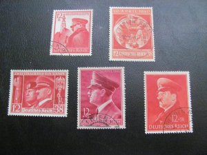 GERMANY  1940'S USED 5 HITLER SETS (113)