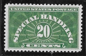 USA QE3: 20c Numeral, deep green, MH, F-VF