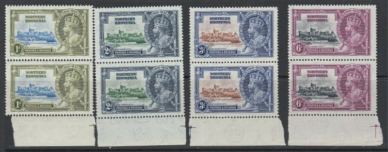 Northern Rhodesia, Scott 18-21 (SG 18-21), MNH pairs