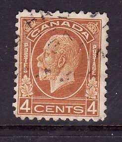 Canada-Sc#198-used 4c ochre Medallion-KGV-id#204-1932-