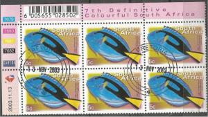 SOUTH AFRICA, 2000, CTO 5c, Sheet of 6, Definitive, Scott 1173