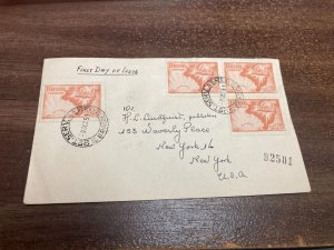 KAPPYSTAMPS 9/9 BRAZIL 1951 FIRST DAY COVER SENT TO H.L. LINDQUIST NY USA