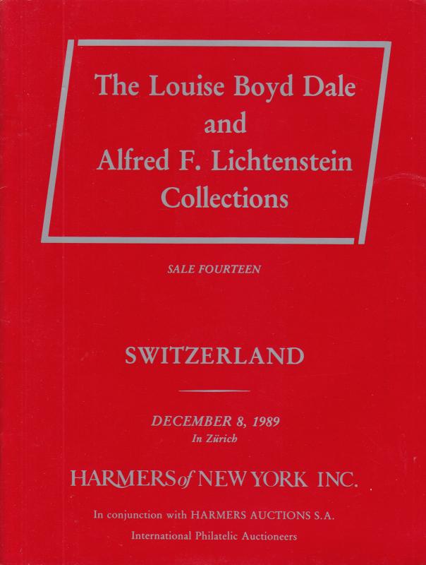 Switzerland, The Dale Lichtenstein Collection, Sale 14. 1989 Harmers Auction