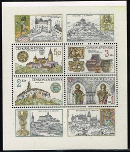 Czechoslovakia,Sc.#2418a MNH souv. sheet Treasures of Czechoslovak Castles