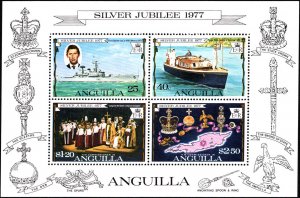 Anguilla #271-274a, Complete Set(5), 1977, Royalty, Never Hinged