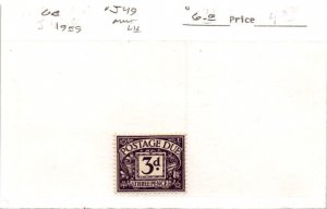 Great Britain, Postage Stamp, #J49 Mint LH, 1955 Postage Due (AB)