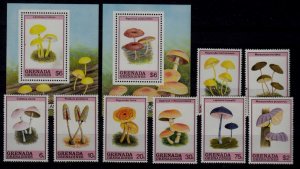 Grenada Grenadines 1078-87 MNH Mushrooms SCV30.30