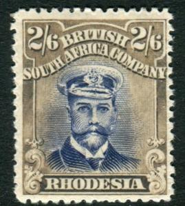 RHODESIA-1923 2d Black & Slate Purple.  A mounted mint example Sg 312
