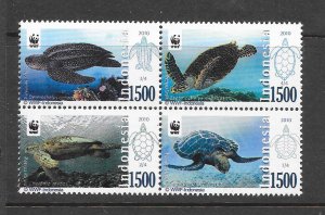 INDONESIA #2248 TURTLES WWF MNH