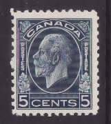 Canada-Sc#199- id12-unused hinge remnant og 5c KGV Medallion-1932-       