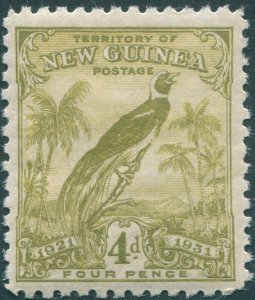 New Guinea 1931 4d olive-green SG154 unused