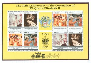 Nevis #804 Mint (NH) Souvenir Sheet (Queen) (Royalty)