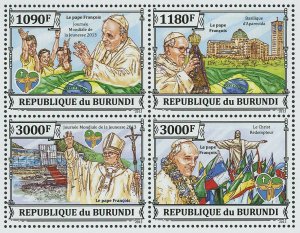 Pope Francis Stamp Visit To Brazil Vatican Catholic Church S/S MNH #3303-3306 