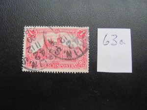 GERMANY 1900 USED SIGNED  MINR. 63a  GERMAN EMPIRE VF