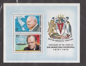 British Antarctic Territory # 63a Winston Churchill, Souvenir Sheet NH, 1/2 Cat.