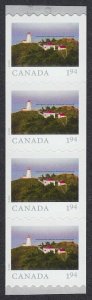 SWALLOWTAIL LIGHTHOUSE = FAR AND WIDE = coil strip of 4 x1.94 MNH Canada 2020