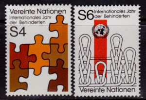 UN Vienna #18-19 MNH - Int'l Year of the Disabled (1981)