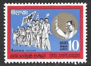 CEYLON 1970 Victory March Issue Sc 448 MNH