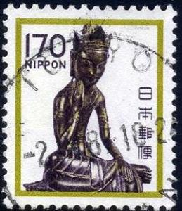 Maitreya, Horyuji Temple, Japan stamp SC#1430 used