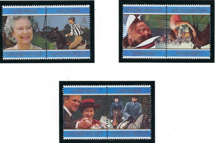 Ascension 675a-679a MNH 1997 QEII Golden Wedding anniv (fe3217)