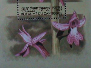 CAMBODIA-1997 SC#1684-LOVELY BEAUTIFUL ORCHIDS MNH S/S-VERY FINE-LAST ONE