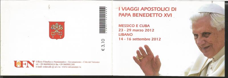 RJ) 2012 VATICAN CITY, BOOKLET, APOSTOLIC VISIT OF HIS HOLINESS BENEDICT