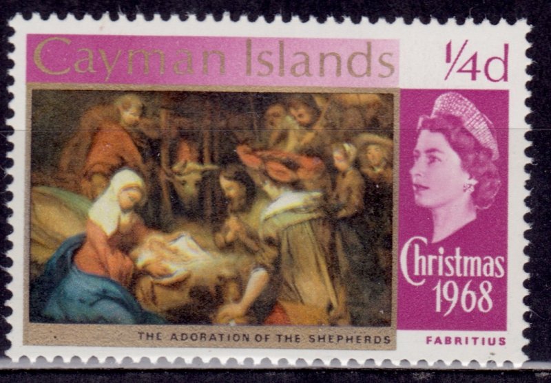 Cayman Islands, 1969, Christmas Painting, Adoration of the Shepards, 1/4p, MLH**