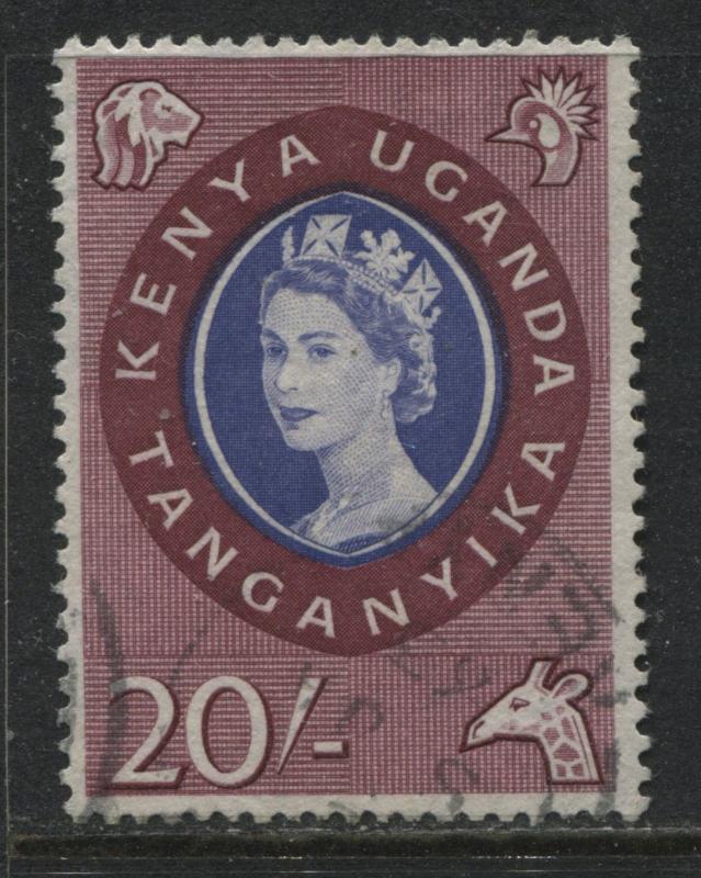 Kenya Uganda Tanganyika QEII 1960 20/ used