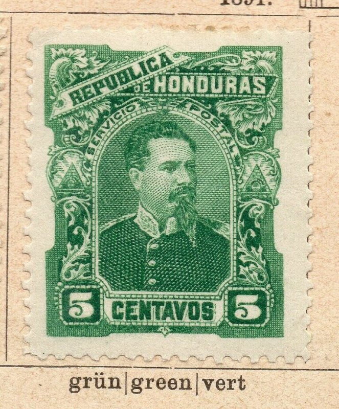 Honduras 1891 Early Issue Fine Mint Hinged 5c. NW-11892