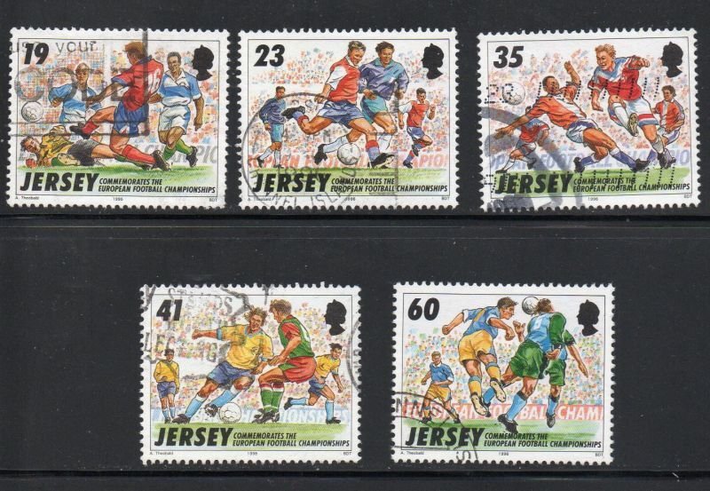 Jersey  Sc 750-4 1996  Soccer Championships stamp set used