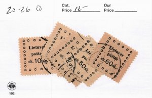LITHUANIA  20-26  USED