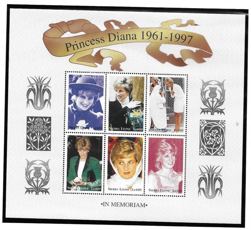 Sierra Leone  Scott 2090-2092  MNH  Princess Diana  Set of 3.